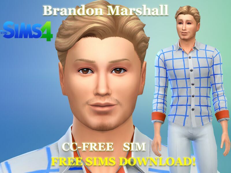 Cc-Free Brandon Marshall Free SIM Download By VTK Sims 4 CC