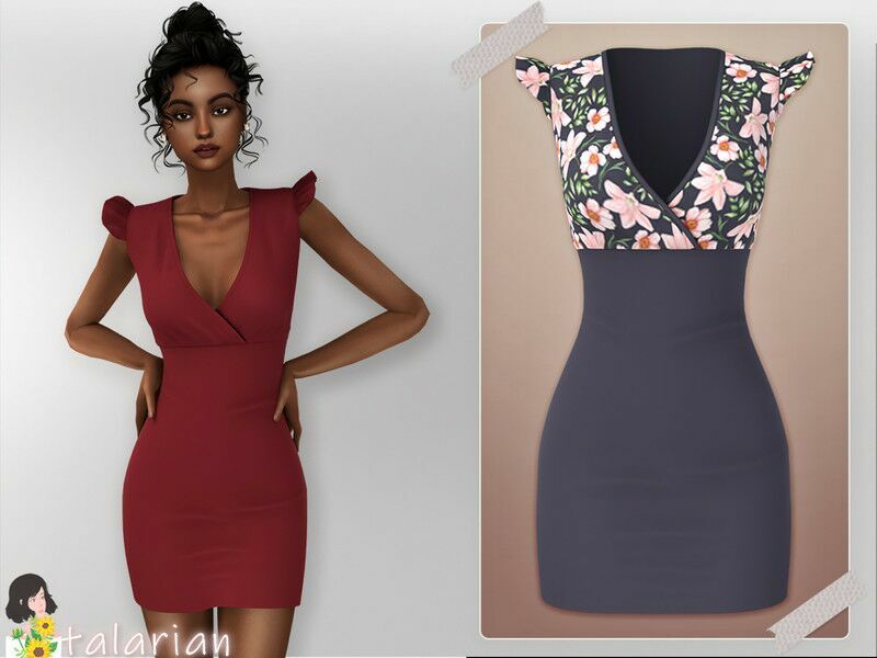 ‘Cecilia Bodycon Dress / Everyday’ Sims 4 CC