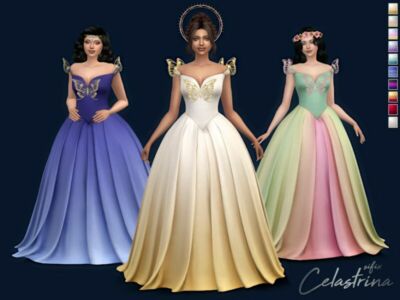 Celastrina Gown By Sifix Sims 4 CC