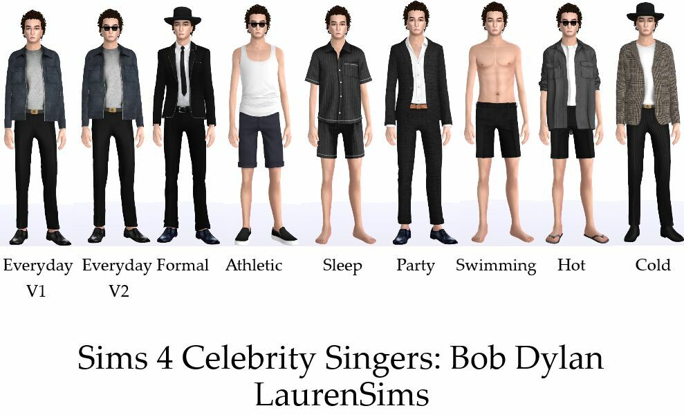 sims 4 cc celebrity singers bob dylan by laurensims 2