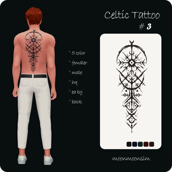 Celtic Tattoo 3 By Moonmoonsim Sims 4 CC