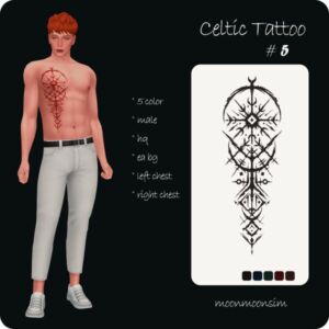 Celtic Tattoo 5 By Moonmoonsim Sims 4 CC