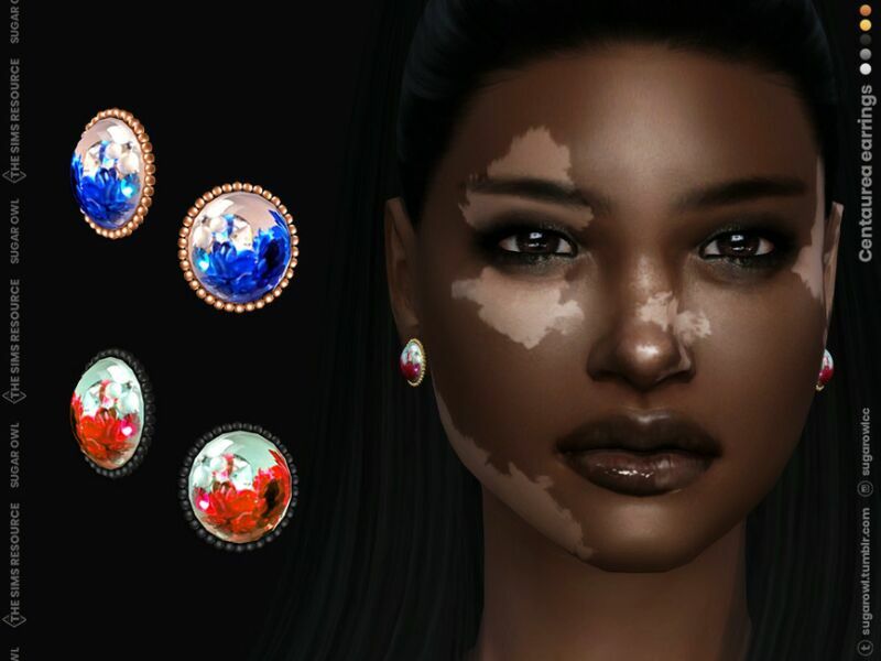 Centaurea Earrings Sims 4 CC