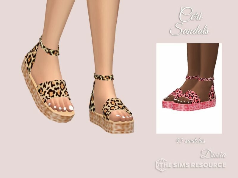 Ceri Sandals By Dissia Sims 4 CC