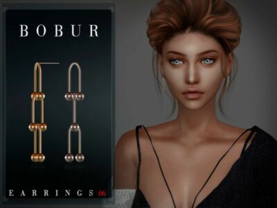 Chain Earrings By Bobur3 Sims 4 CC