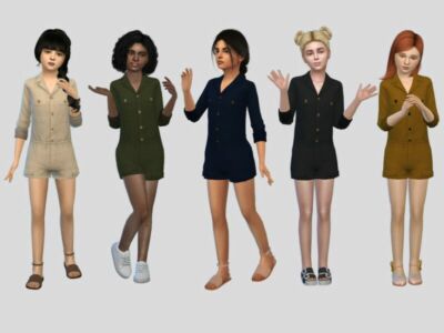 Charlene Jumpsuit Girls By Mclaynesims Sims 4 CC