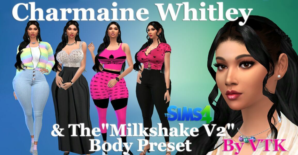 sims 4 cc charmaine whitley the milkshake v2 body preset by vtk 2