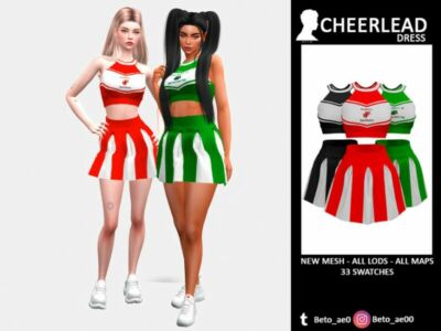 Cheerleader (Dress) Sims 4 CC