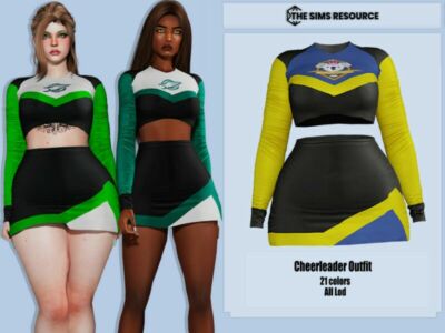 Cheerleader Outfit By Couquett Sims 4 CC