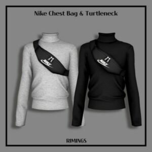 Chest BAG & Turtleneck By Rimings Sims 4 CC