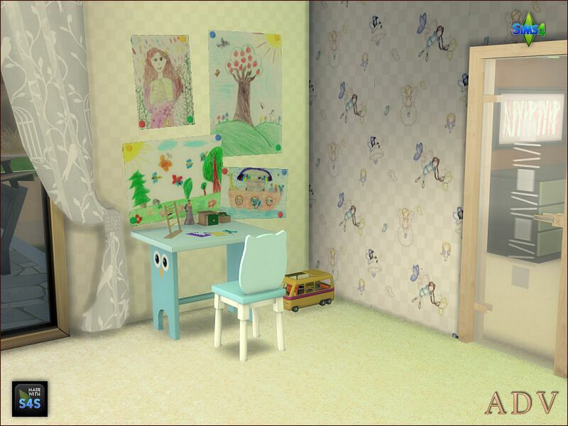 sims 4 cc children paintings 7