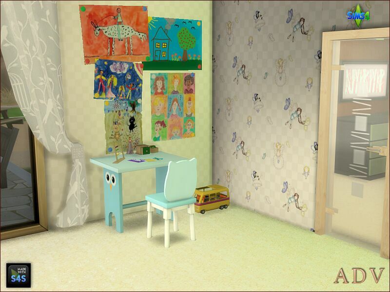 sims 4 cc children paintings 8