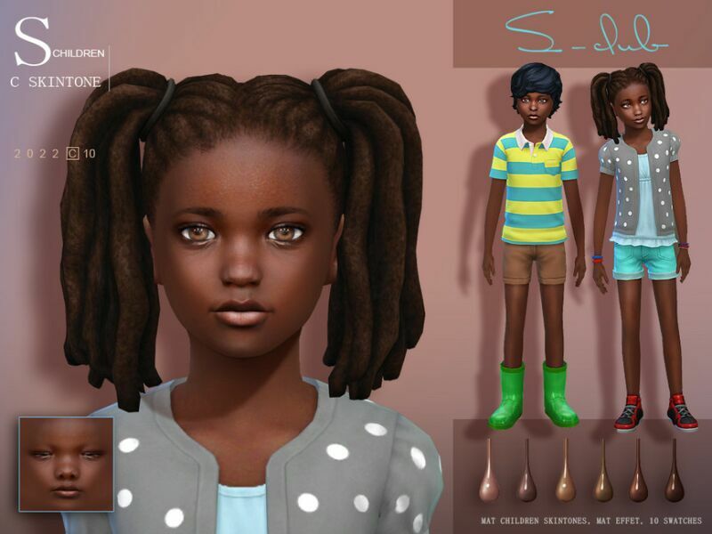 Children Skintone1022 C By S-Club Sims 4 CC