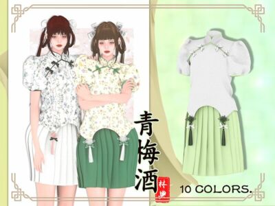 Chinese Dress Style Sims 4 CC