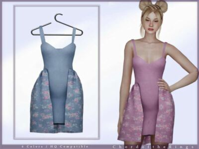 Chordoftherings Dress NO.117 By Chordoftherings Sims 4 CC