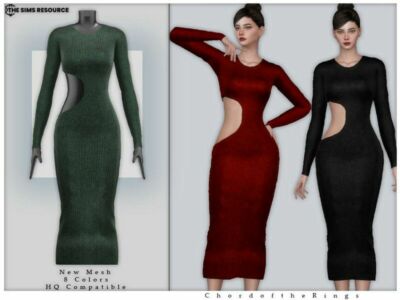 Chordoftherings Dress NO.148 By Chordoftherings Sims 4 CC