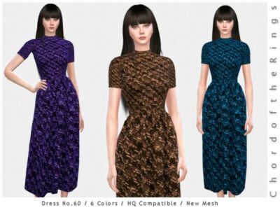 Chordoftherings Dress NO.60 By Chordoftherings Sims 4 CC