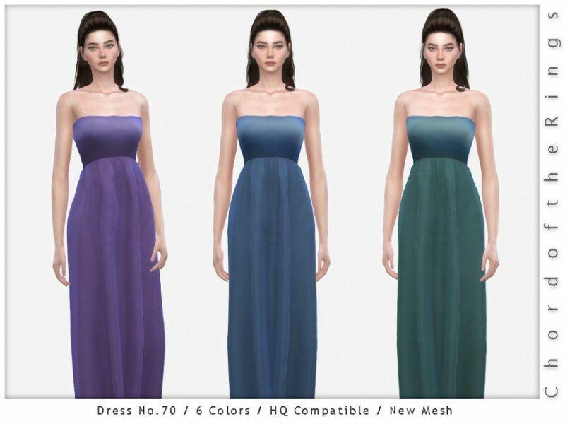 Chordoftherings Dress NO.70 By Chordoftherings Sims 4 CC