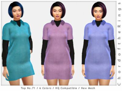 Chordoftherings Dress NO.71 By Chordoftherings Sims 4 CC