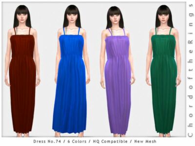 Chordoftherings Dress NO.74 By Chordoftherings Sims 4 CC