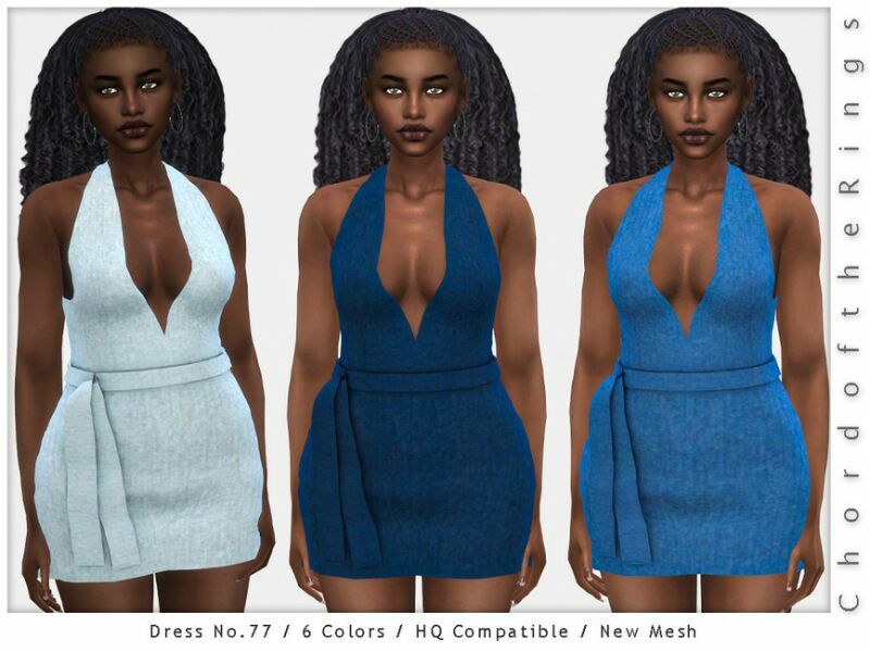 Chordoftherings Dress NO.77 By Chordoftherings Sims 4 CC