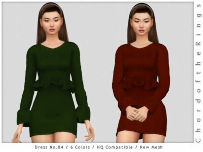 Chordoftherings Dress NO.84 By Chordoftherings Sims 4 CC