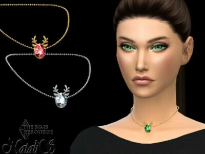 Christmas Crystal Reindeer Pendant By Natalis Sims 4 CC