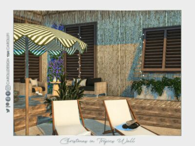 Christmas In Tropics Wall By Caroll91 Sims 4 CC