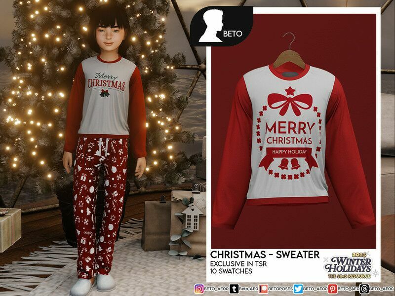 Christmas (TOP – Child Version) Sims 4 CC