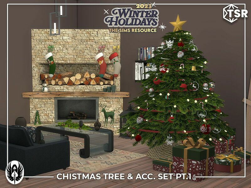 Christmas Tree & ACC. SET PT.1 Sims 4 CC