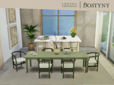 Chroma Essentials – Dining Room By Bostyny Sims 4 CC