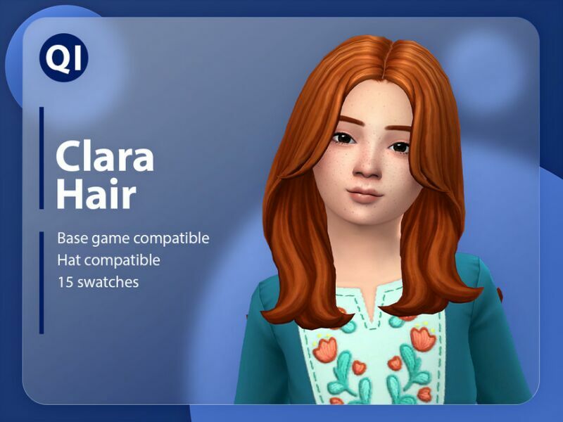 Clara Hair By Qicc Sims 4 CC