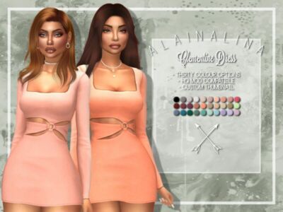 Clementine Dress By Alainalina Sims 4 CC