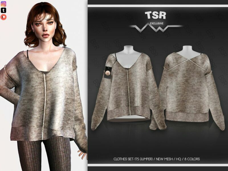 Clothes SET-175 (Jumper) BD601 By Busra-Tr Sims 4 CC