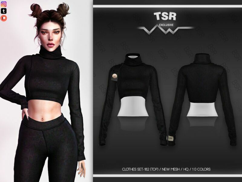 Clothes SET-182 (TOP) BD617 By Busra-Tr Sims 4 CC