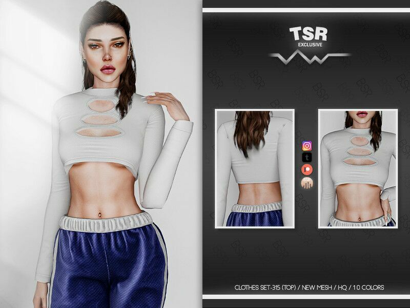 Clothes SET-315 (TOP) BD899 By Busra-Tr Sims 4 CC