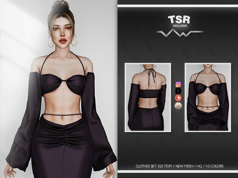 Clothes SET-323 (TOP) BD915 Sims 4 CC