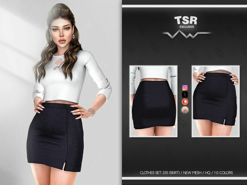 Clothes SET-335 (Skirt) Sims 4 CC