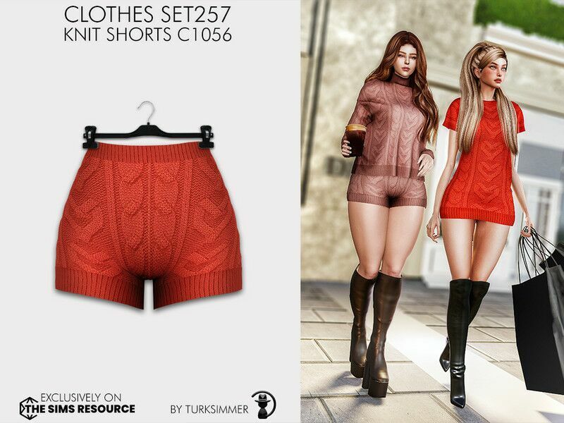 Clothes SET257 – Knit Shorts C1056 Sims 4 CC