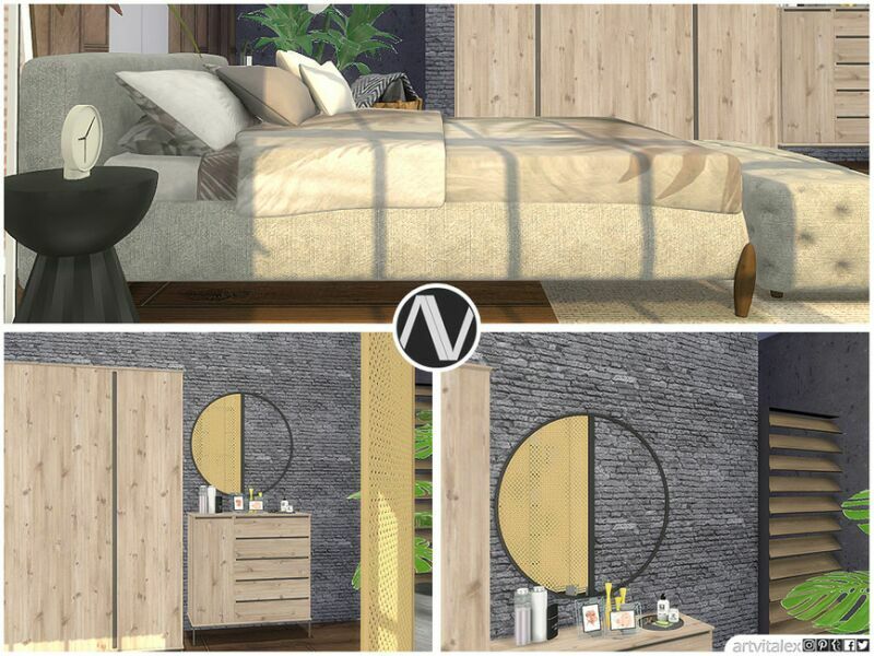 sims 4 cc clovis bedroom by artvitalex 3