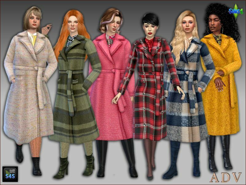 Coats For Female Adults Sims 4 CC