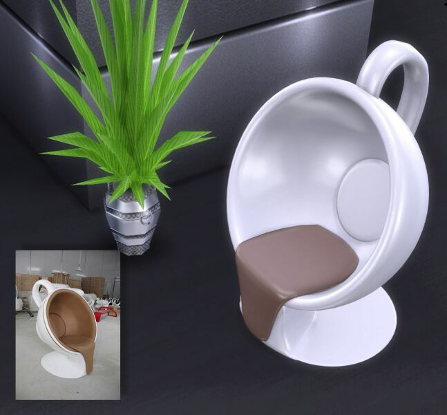 Coffee CUP Chair Sims 4 CC