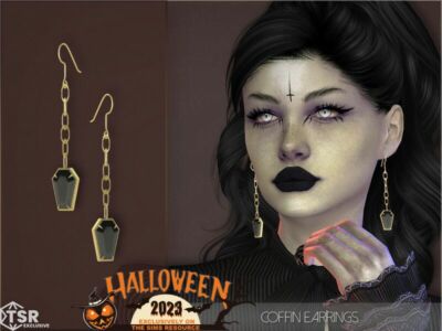 Coffin Earrings By Playerswonderland Sims 4 CC