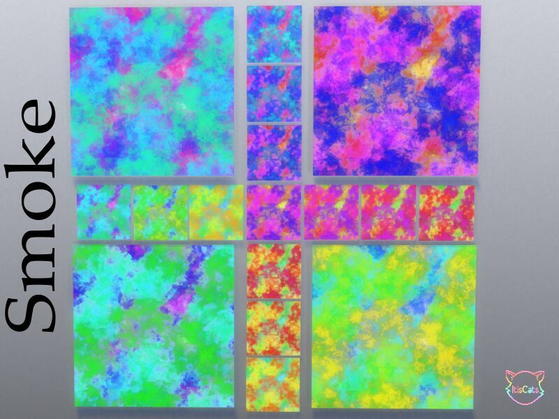 Colorful Paintings – Smoke By Itiscats Sims 4 CC