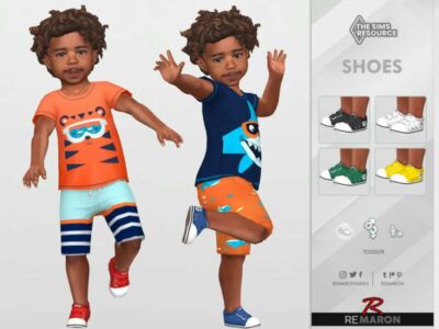 Converse Shoes 01 For Toddler By Remaron Sims 4 CC