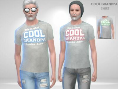 Cool Grandpa Shirt By Puresim Sims 4 CC