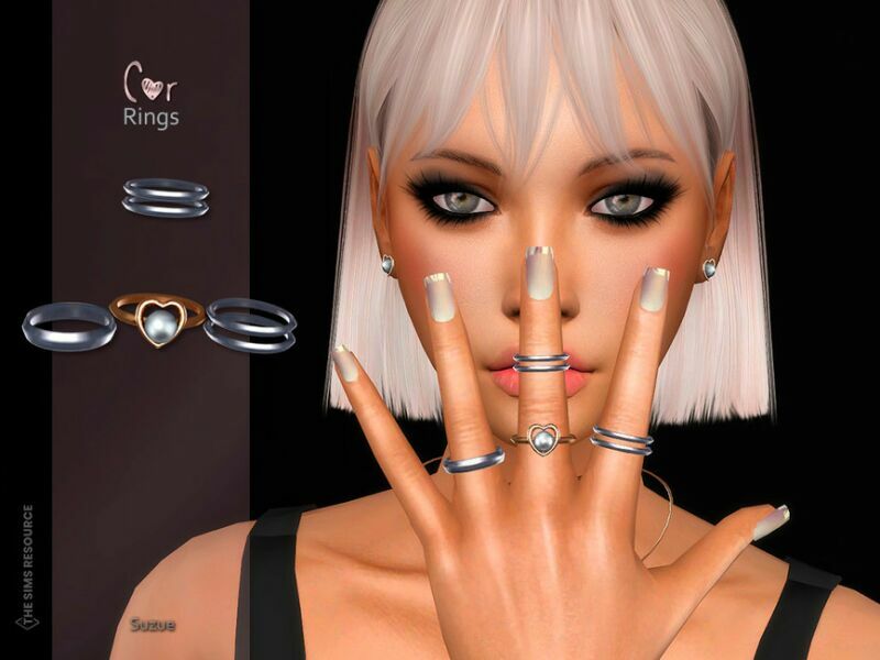 COR Rings (Left Side) By Suzue Sims 4 CC