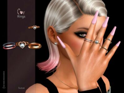 COR Rings (Right Side) By Suzue Sims 4 CC