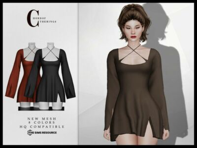 Cotton Dress D-323 Sims 4 CC