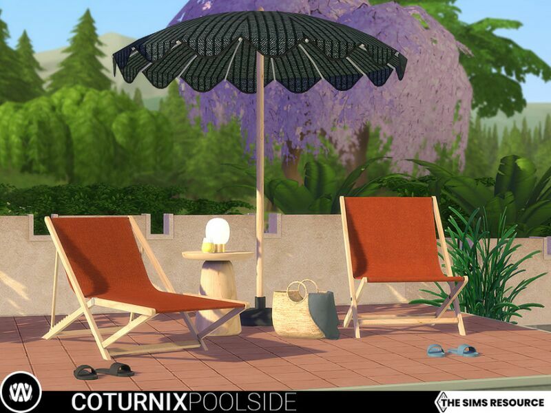 Coturnix Poolside By Wondymoon Sims 4 CC